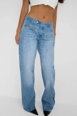 Low pleat jeans - Blau - Dame - Gina Tricot