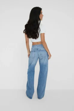 Low pleat jeans - Blau - Dame - Gina Tricot