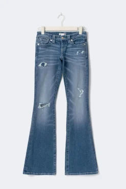 14+ low rise flare jeans tall - Blau - Gina Tricot