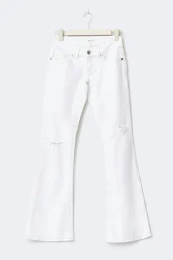 14+ low rise flare jeans tall - Weiß - Gina Tricot
