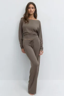 Low waist loungewear trousers - Braun - Dame - Gina Tricot