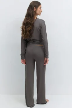 Low waist loungewear trousers - Grau - Dame - Gina Tricot