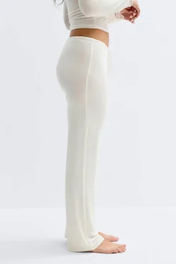 Low waist loungewear trousers - Weiß - Dame - Gina Tricot