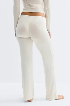 Low waist loungewear trousers - Weiß - Dame - Gina Tricot
