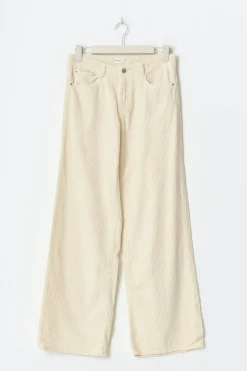 Low wide cord jeans - Gelb - Dame - Gina Tricot
