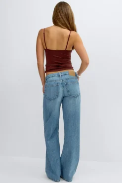 Low wide jeans - Blau - Dame - Gina Tricot