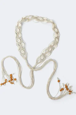 Macrame shell belt - Grau - Dame - Gina Tricot