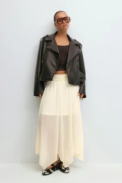 Maxi skirt - Weiß - Dame - Gina Tricot