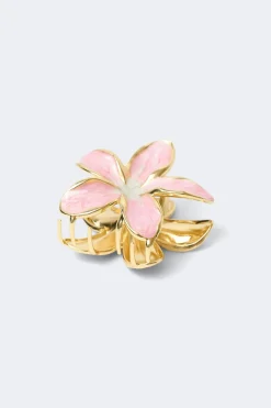 Metal flower hair clip - Rosa - Dame - Gina Tricot