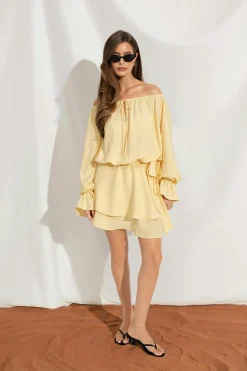 Mini dress - Gelb - Dame - Gina Tricot
