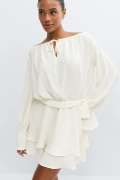 Mini dress - Weiß - Dame - Gina Tricot