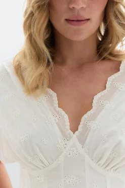 Mini dress - Weiß - Dame - Gina Tricot