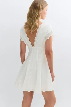 Mini dress - Weiß - Dame - Gina Tricot
