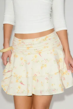 Mini frill skirt - Weiß - Dame - Gina Tricot