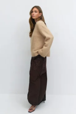 Mohair knitted sweater - Beige - Dame - Gina Tricot