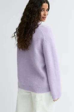 Mohair knitted sweater - Lila - Dame - Gina Tricot