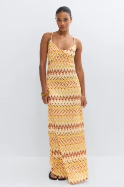 Multi colour maxi dress - - Dame - Gina Tricot