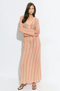 Multi colour maxi dress - Rosa - Dame - Gina Tricot