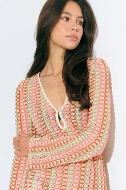Multi colour maxi dress - Rosa - Dame - Gina Tricot