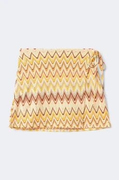 Multi colour mini wrap skirt - - Dame - Gina Tricot