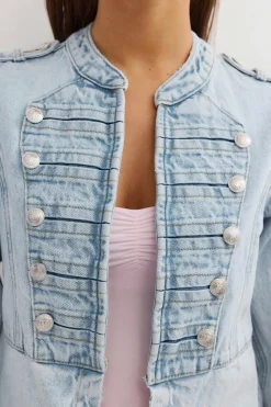 14+ napoleon denim jacket - Blau - Gina Tricot