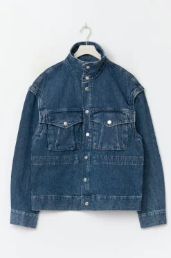 Office cargo denim jacket - Blau - Dame - Gina Tricot