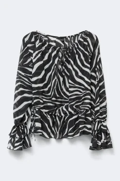 Off shoulder blouse - Schwarz - Dame - Gina Tricot