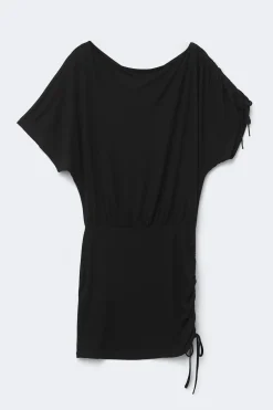 Off shoulder ruched dress - Schwarz - Dame - Gina Tricot