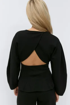 Open back sweater - Schwarz - Dame - Gina Tricot