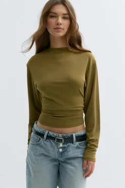 Open back top - Grün - Dame - Gina Tricot