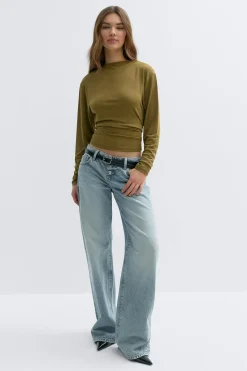 Open back top - Grün - Dame - Gina Tricot