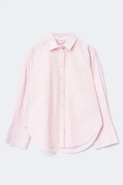 Oversized linen blend shirt - Rosa - Dame - Gina Tricot
