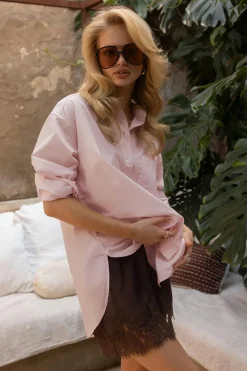 Oversized shirt - Rosa - Dame - Gina Tricot