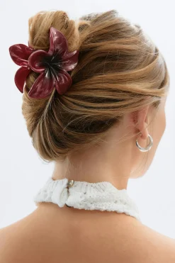 3-pack flower hair clip - Rot - Dame - Gina Tricot