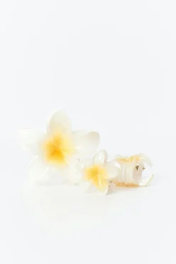 3-pack flower hair clip - Weiß - Dame - Gina Tricot