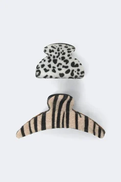 2-pack hair on-hair clip - Schwarz - Dame - Gina Tricot