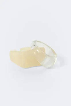 2-pack rings - Weiß - Dame - Gina Tricot