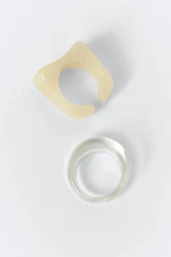 2-pack rings - Weiß - Dame - Gina Tricot