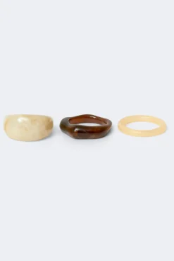 3-pack rings - Weiß - Dame - Gina Tricot