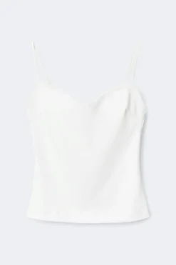 14+ padded singlet - Weiß - Gina Tricot