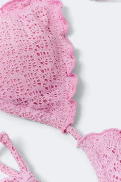 14+ paloma lurex bikini top - Rosa - Gina Tricot