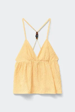Pearl strap singlet - Gelb - Dame - Gina Tricot