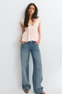 Peplum top - Rosa - Dame - Gina Tricot