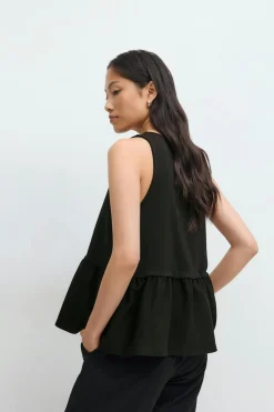 Peplum top - Schwarz - Dame - Gina Tricot
