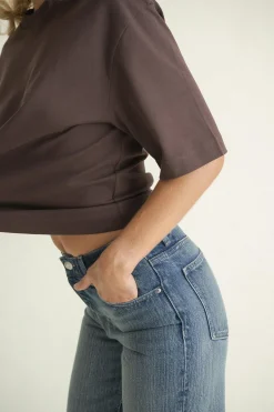 Perfect boxy tee - Braun - Dame - Gina Tricot
