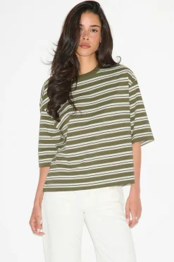 Perfect boxy tee - Grün - Dame - Gina Tricot