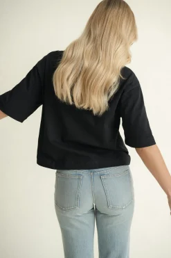 Perfect boxy tee - Schwarz - Dame - Gina Tricot