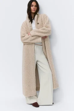 Pile coat - Beige - Dame - Gina Tricot