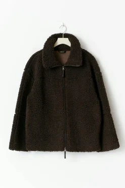 Pile zip jacket - Braun - Dame - Gina Tricot