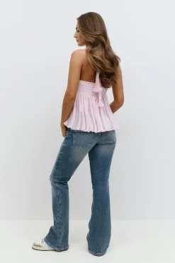 14+ pleated flare jeans - Blau - Gina Tricot